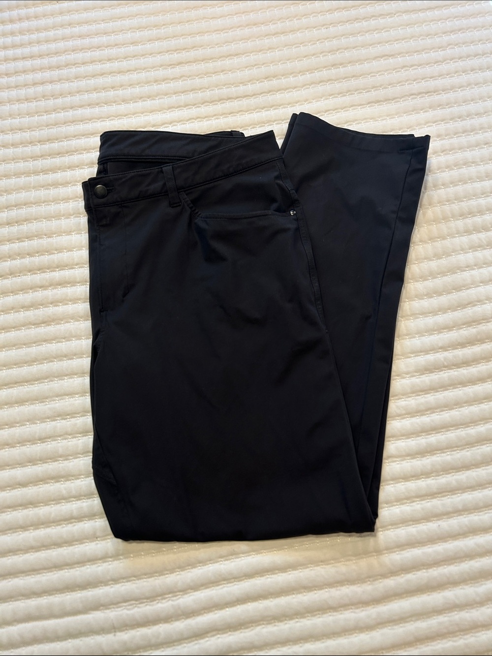 lululemon athletica Black Men's Chino-Style Performance Pants 38” waist